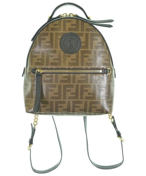 FENDI フェンディバックパック・リュック レディース - 茶系(総柄)【中古】【古着】