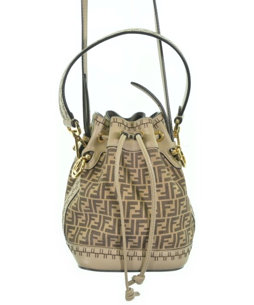 FENDI フェンディショルダーバッグ レディース - ベージュx茶(総柄)【中古】【古着】
