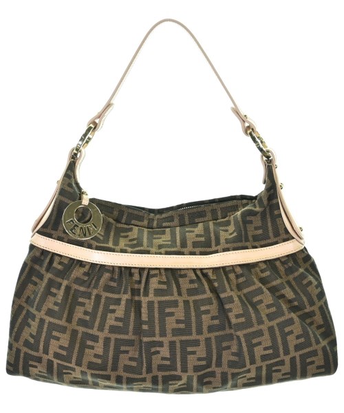 FENDI フェンディショルダーバッグ レディース - 茶xこげ茶(総柄)【中古】【古着】