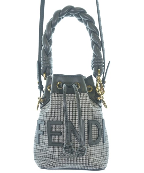 FENDI フェンディ ショルダーバッグ レディース - グレーx白x黒(千鳥格子) 【中古】【古着】