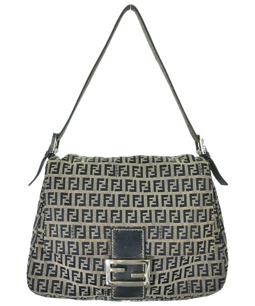 FENDI フェンディハンドバッグ レディース - ベージュx黒(総柄)【中古】【古着】