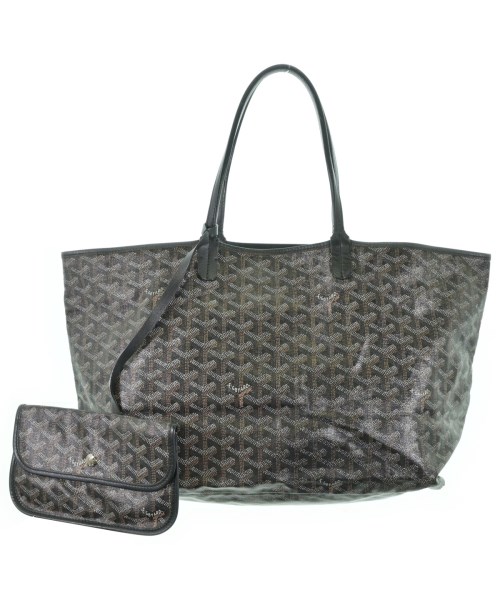 GOYARD ゴヤールトートバッグ レディース - 茶x黒x白(総柄)【中古】【古着】