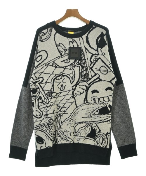 HUGO BOSS ヒューゴボスニット・セーター メンズ M 黒x白xグレー系(総柄)【中古】【古着】｜RAGTAG（ブランド古着のラグタグ） 9,204円