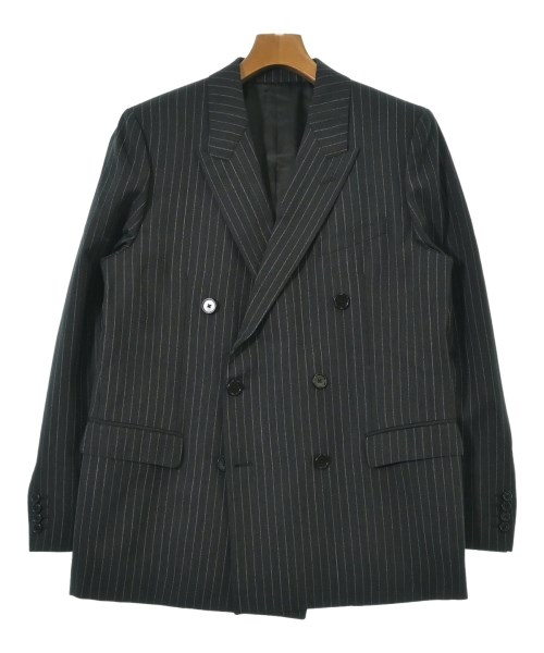 CELINE セリーヌテーラードジャケット メンズ 50(XL位) グレーx白(ストライプ)【中古】【古着】|RAGTAG(ブランド古着のラグタグ)