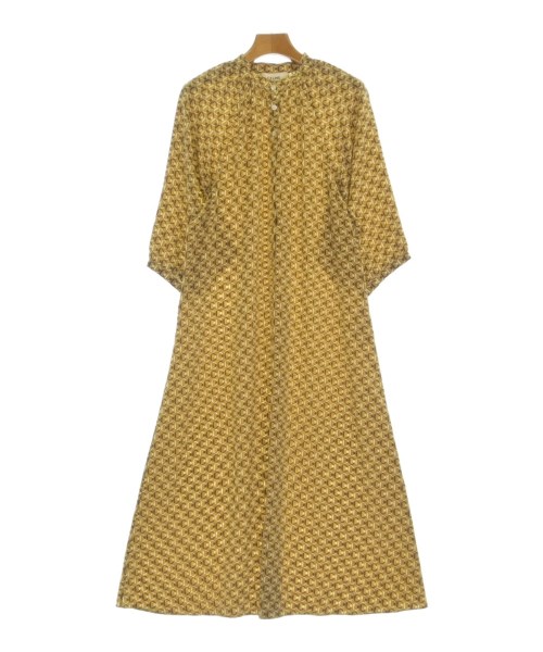 CELINE セリーヌワンピース レディース 38(S位) ベージュx茶x白(総柄)【中古】【古着】
