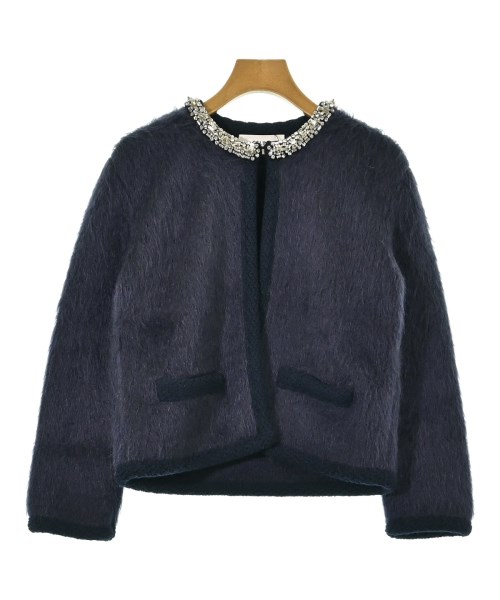 CELINE セリーヌノーカラージャケット レディース XS 紺【中古】【古着】