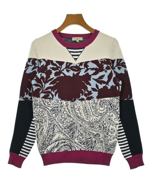 ETRO エトロニット・セーター レディース 40(M位) 白xエンジx赤紫等【中古】【古着】｜RAGTAG（ブランド古着のラグタグ）