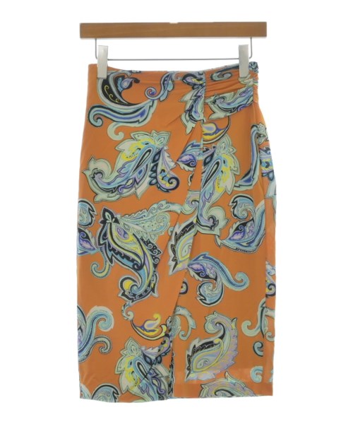 ETRO エトロ ひざ丈スカート レディース 40(M位) オレンジx紫x水色等(ペイズリー) 【中古】【古着】