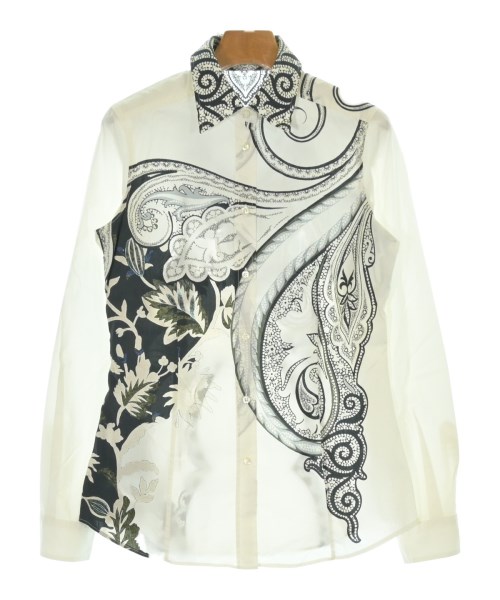 ETRO エトロカジュアルシャツ レディース 42(M位) 象牙色x黒x薄墨色等(総柄)【中古】【古着】