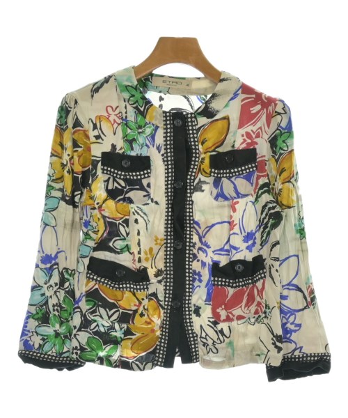 ETRO エトロブラウス レディース 42(M位) ベージュx黒x赤等(総柄)【中古】【古着】