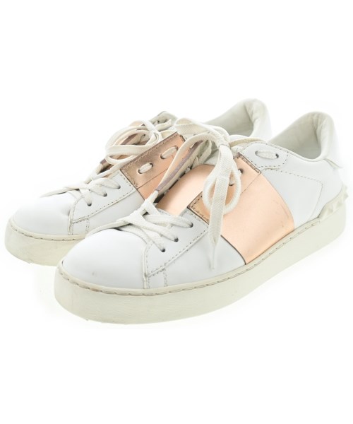 VALENTINO ヴァレンティノスニーカー レディース EU36 1/2(23糎位) 白xゴールド【中古】【古着】