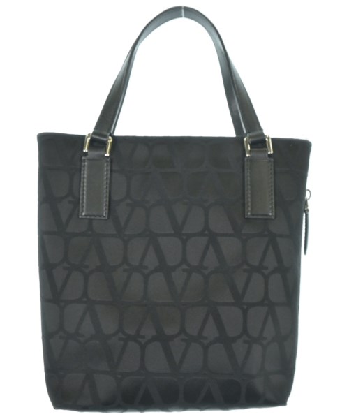 VALENTINO ヴァレンティノトートバッグ メンズ - 黒(総柄)【中古】【古着】