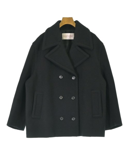 VALENTINO ヴァレンティノピーコート レディース 38(S位) 黒【中古】【古着】