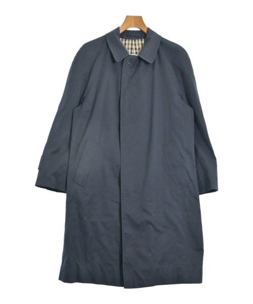 AQUASCUTUM アクアスキュータムステンカラーコート メンズ -(L位) 紺【中古】【古着】