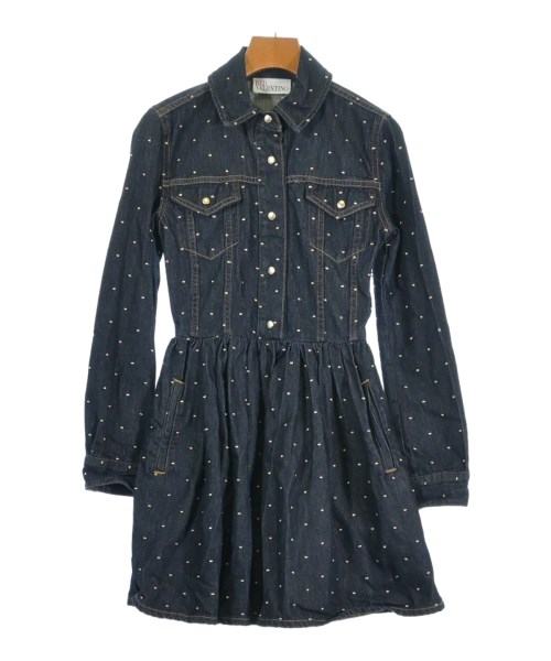 RED VALENTINO ヴァレンティノレッド シャツワンピース レディース 36(XS位) インディゴxゴールド(ドット) 【中古】【古着】