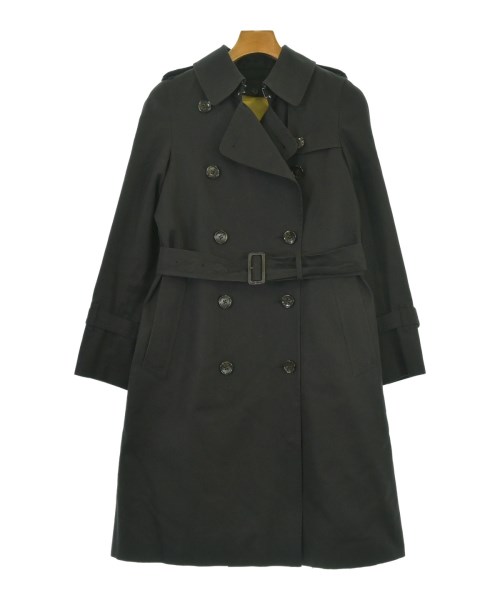 THE FLAT HEAD ザフラットヘッド トレンチコート レディース -(XL位) 黒 【中古】【古着】
