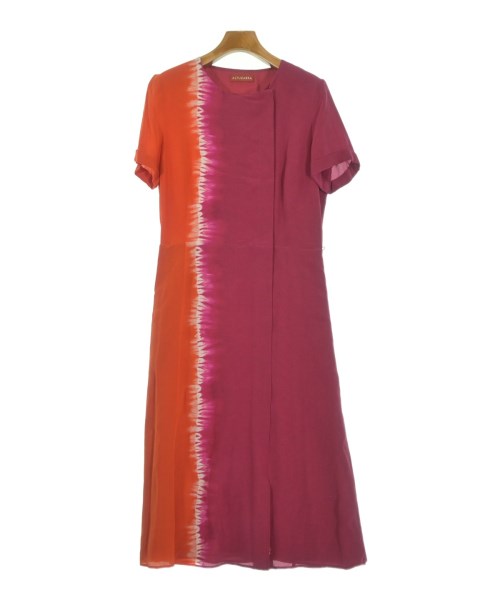 ALTUZARRA アルトゥザラワンピース レディース 38(S位) サクラ色xオレンジ色x白(総柄)【中古】【古着】
