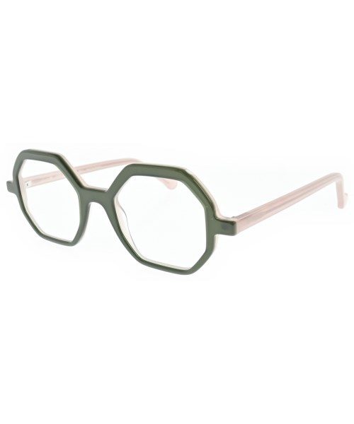 ANNE ET VALENTIN アンバレンタインメガネ メンズ - 緑xサクラ色【中古】【古着】