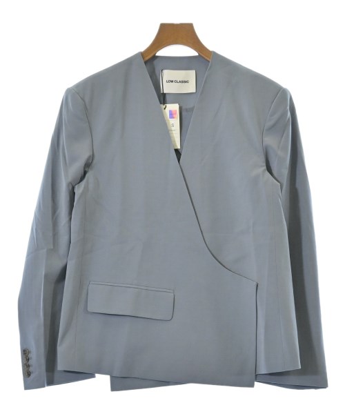 LOW CLASSIC ロークラシックノーカラージャケット レディース S 青み薄墨色【中古】【古着】