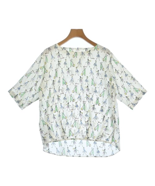 STUDIO PICONE スタジオピッコーネ ブラウス レディース 40(M位) 白x緑x青等(総柄) 【中古】【古着】