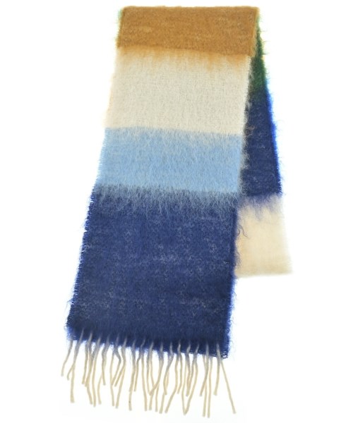 LOVAT \u0026 GREEN ロバットアンドグリーンマフラー レディース - 青x白xベージュ系等【中古】【古着】