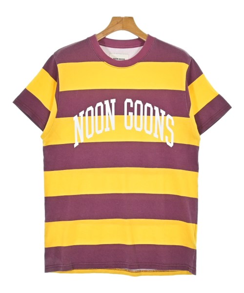 NOON GOONS ヌーングーンズ Tシャツ・カットソー メンズ M ピンク系x黄(ボーダー) 【中古】【古着】