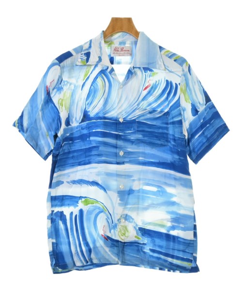 Aloha Blossom アロハブロッサム カジュアルシャツ メンズ 42(L位) 青 【中古】【古着】