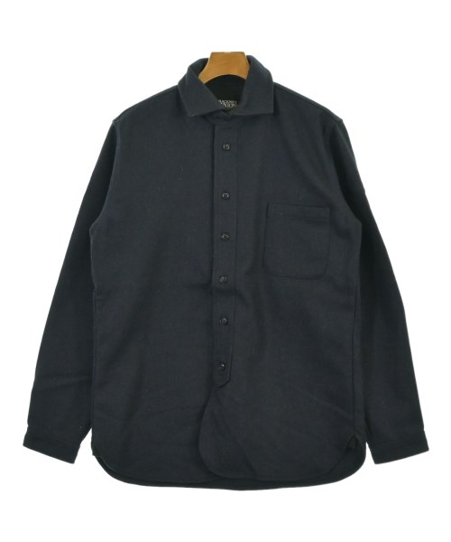 Hackney Union Work House ハックニーユニオンワークハウスカジュアルシャツ メンズ 38(S位) 紺【中古】【古着】