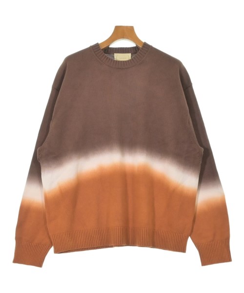 cantate カンタータニット・セーター メンズ 0(XS位) 茶xオレンジ【中古】【古着】