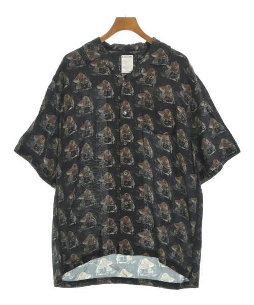 Faccies ファッチーズ カジュアルシャツ メンズ 2(M位) 黒x茶系(総柄) 【中古】【古着】