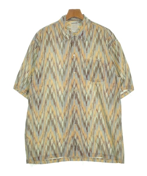 Faccies ファッチーズ カジュアルシャツ メンズ 2(L位) オレンジxグレーx赤等(総柄) 【中古】【古着】