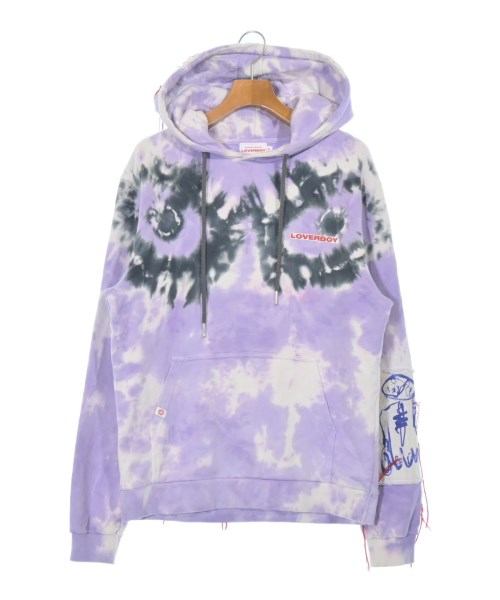 CHARLES JEFFREY LOVERBOY チャールズジェフリーラバーボーイ パーカー メンズ S 紫x白x黒等(タイダイ) 【中古】【古着】