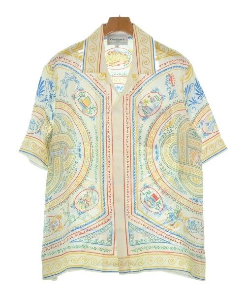CASABLANCA カサブランカ カジュアルシャツ メンズ M アイボリーx黄x青等(総柄) 【中古】【古着】