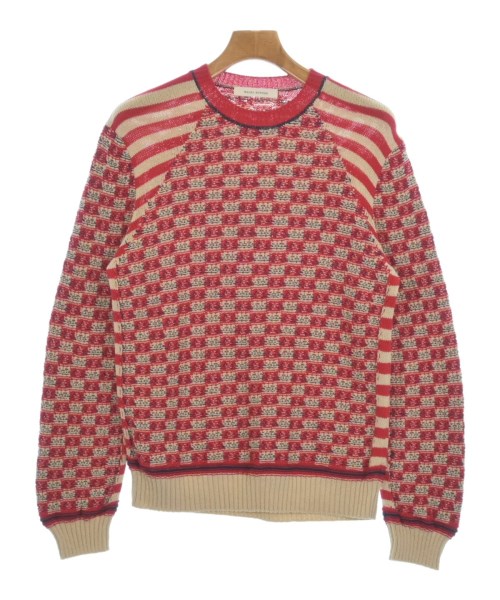 WALES BONNER ウェールズボナーニット・セーター メンズ S 赤xベージュx紺(総柄)【中古】【古着】