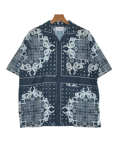 KOZABURO コウザブロウ カジュアルシャツ メンズ 2(M位) 紺x白(総柄) 【中古】【古着】