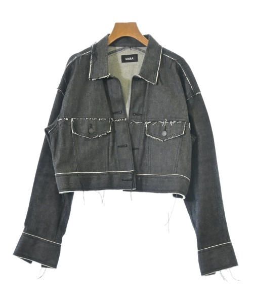soduk スドークデニムジャケット レディース -(M位) 黒(ジーンズ)【中古】【古着】