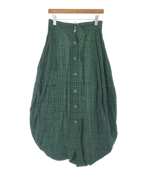 DAWEI ダウェイ ロング・マキシ丈スカート レディース 38(S位) 緑x黒(チェック) 【中古】【古着】