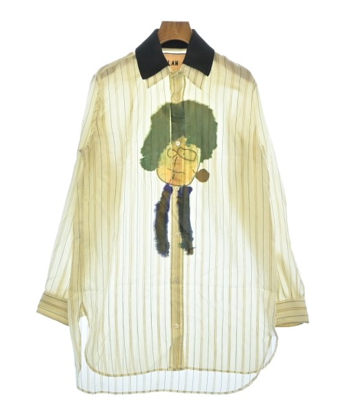 PLAN C プランシーカジュアルシャツ レディース 36(XS位) クリームx黒x黄(ストライプ)【中古】【古着】｜RAGTAG（ブランド古着のラグタグ）
