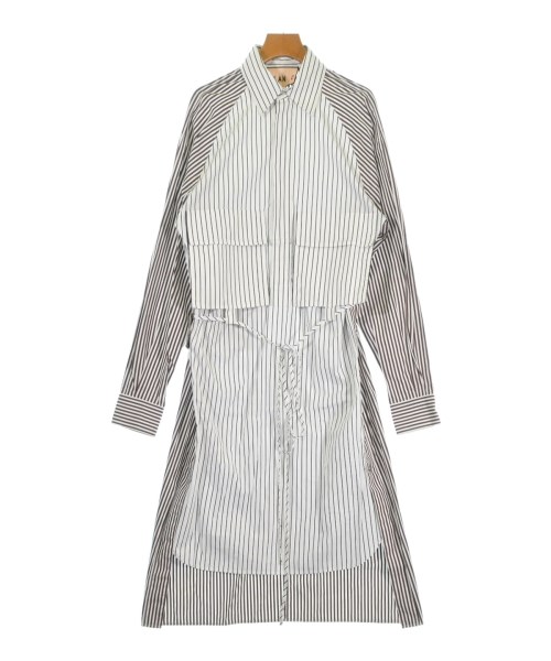 PLAN C プランシーシャツワンピース レディース 42(M位) 茶x白x紺(縞模様)【中古】【古着】
