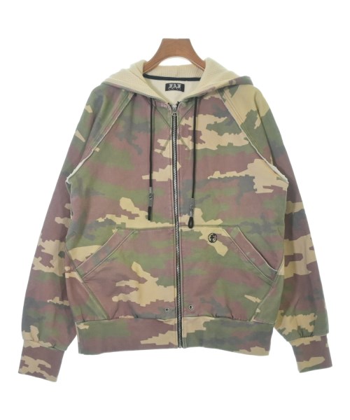 FAF フェイクアスフラワーズパーカー メンズ 3(L位) エンジ系x緑xベージュ等(総柄)【中古】【古着】