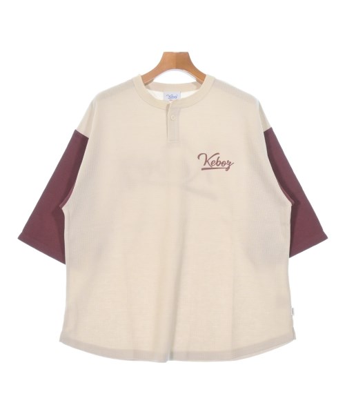 KEBOZ ケボズ Tシャツ・カットソー メンズ M ベージュxエンジ 【中古】【古着】