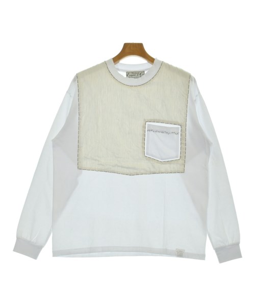 EESETT&Co イーセットアンドコーTシャツ・カットソー メンズ M 白xベージュ【中古】【古着】｜RAGTAG（ブランド古着のラグタグ）