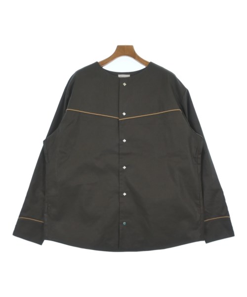 TANAKA タナカ カジュアルシャツ メンズ L こげ茶xベージュ 【中古】【古着】