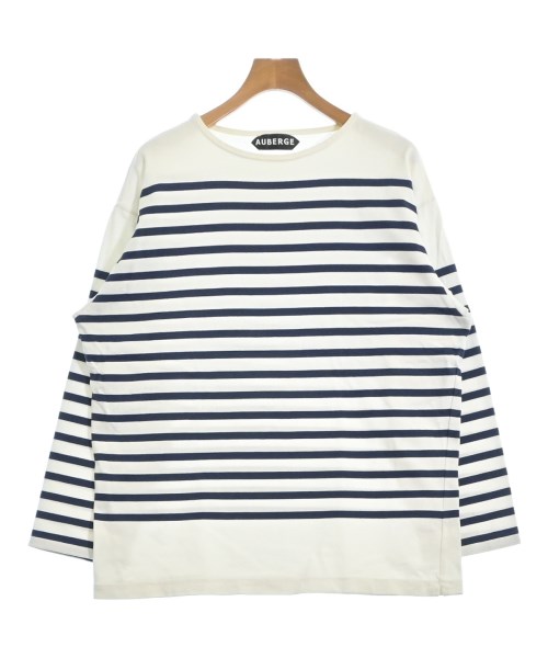 AUBERGE オーベルジュTシャツ・カットソー メンズ 44(L位) 白x紺(ボーダー)【中古】【古着】|RAGTAG(ブランド古着のラグタグ)