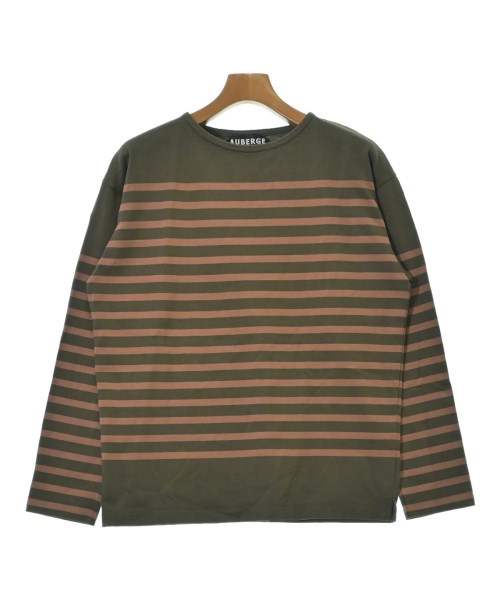 AUBERGE オーベルジュプルオーバー・カットソー メンズ 42(M位) 茶xカーキ(間借り人)【中古】【古着】