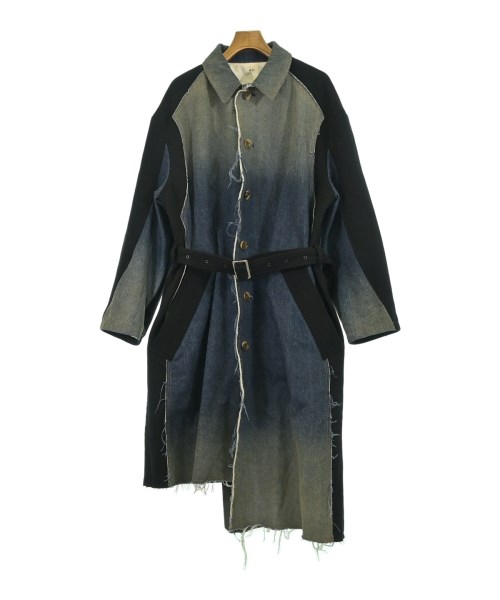KHOKI コッキステンカラーコート メンズ 2 青(デニム)x黒【中古】【古着】｜RAGTAG（ブランド古着のラグタグ）