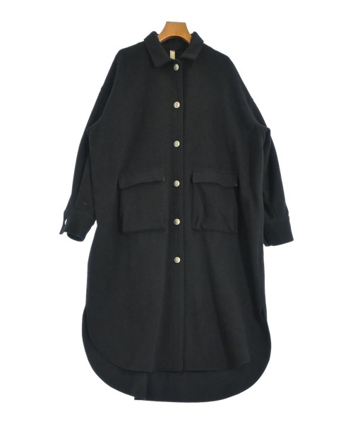 Unpeu Femme アンプーファムステンカラーコート レディース F 黒【中古】【古着】