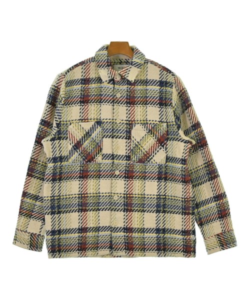 WAX LONDON ワックスロンドン カジュアルシャツ メンズ M 白xエンジx青等(チェック) 【中古】【古着】