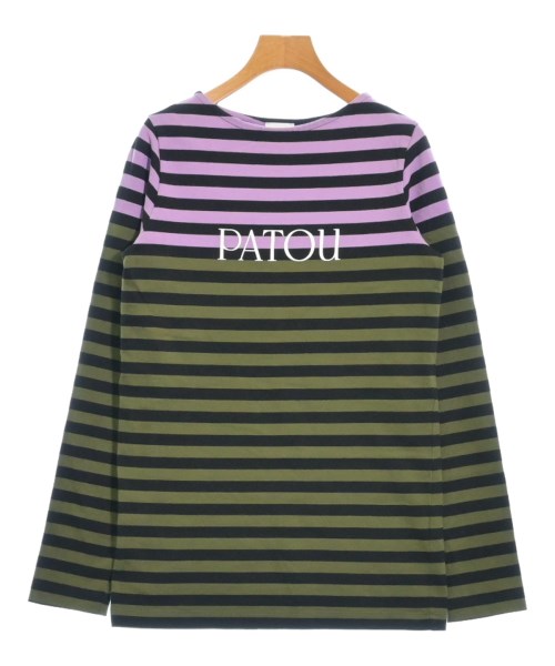 PATOU パトゥTシャツ・カットソー レディース S 緑x黒x紫(ボーダー)【中古】【古着】