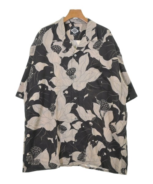 BUDSPOOL バッズプール カジュアルシャツ メンズ 2XL 黒xベージュ系等(総柄) 【中古】【古着】